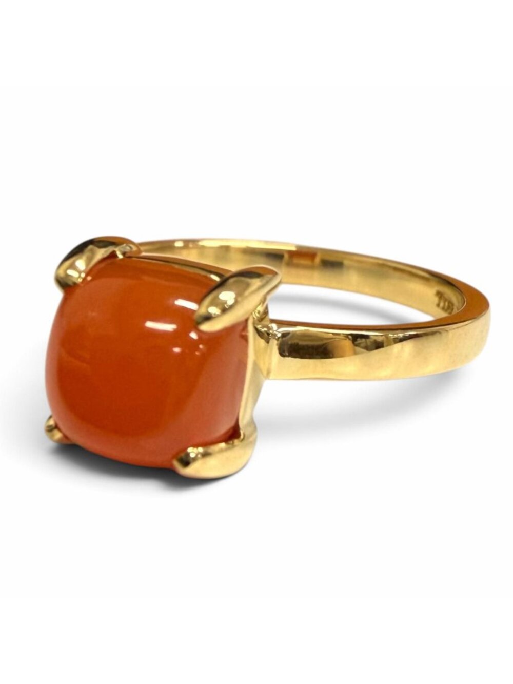 Tiffany & Co 750 Chalcedony Sugar Stack Ring Yellow Gold JP